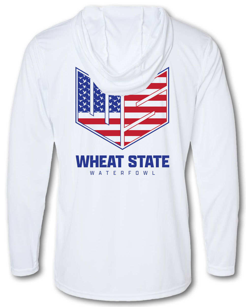 WS USA Long Sleeve Hoodie - White