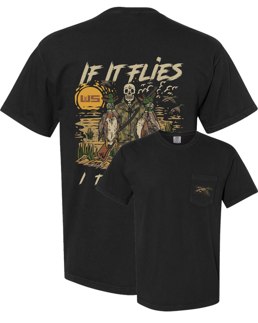 Skelton Pocket T-Shirt - Black