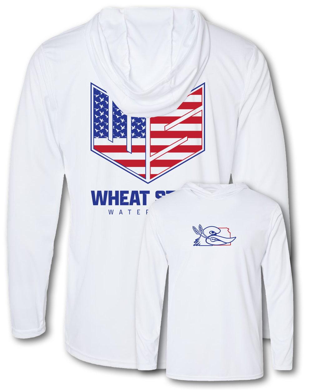 WS USA Long Sleeve Hoodie - White